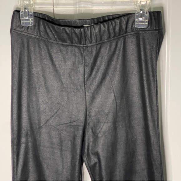 Mud Pie Black Skinny Pants Faux Leather Size Small 'Lollie' Leggings Moto Finch - Picture 4 of 8